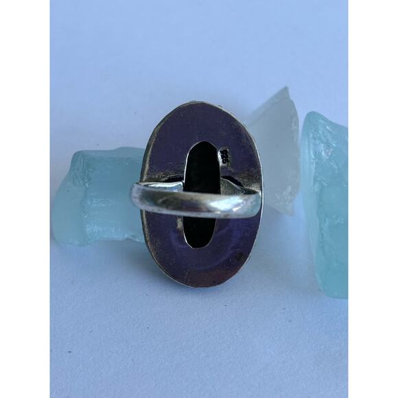 925 Silver Oval Unakite Ring - Picture 5 of 5